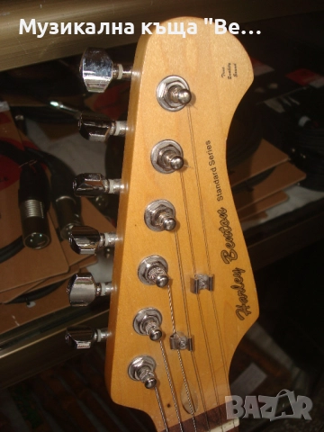 Електрическа детска китара Harley Benton с кожен калъф, снимка 7 - Китари - 52443736