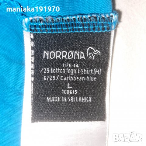 Norrona Cotton Logo T-Shirt (L) спортна тениска, снимка 7 - Тениски - 40072549