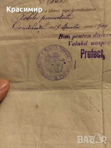 Румънски Паспорт 1904 г., снимка 5 - Други ценни предмети - 52484982