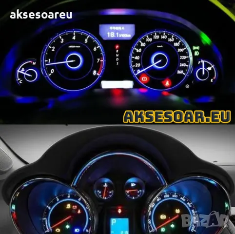 10 бр. малки габаритни крушки за арматурно табло T5 3SMD LED супер ярък 3030 LED за вътрешно осветле, снимка 14 - Аксесоари и консумативи - 47790008