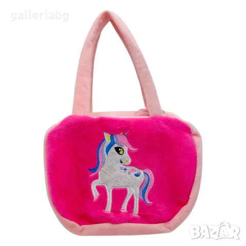 Плюшена детска чанта с еднорог 