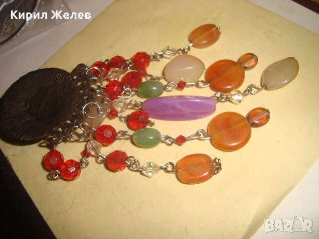 ПОСРЕБРЕН РАЗКОШЕН АРТ МЕДАЛЬОН БОГАТО УКРАСЕНО ФЕШЪН БИЖУ 21922, снимка 9 - Колиета, медальони, синджири - 33789708