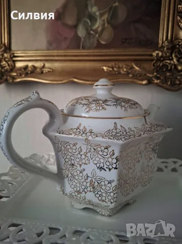 Английски чайник, снимка 3 - Антикварни и старинни предмети - 56059626
