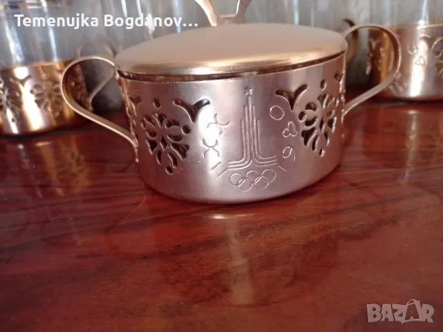 Руски чаени чаши с подстакани,, ОЛИМПИАДА " 1980 Москва-СССР, снимка 6 - Антикварни и старинни предмети - 49305492