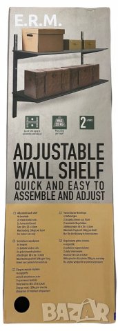 Модулна система от рафтове Регулируем висящ рафт 80см х 25см 20кг. на рафт, снимка 14 - Етажерки - 41552655