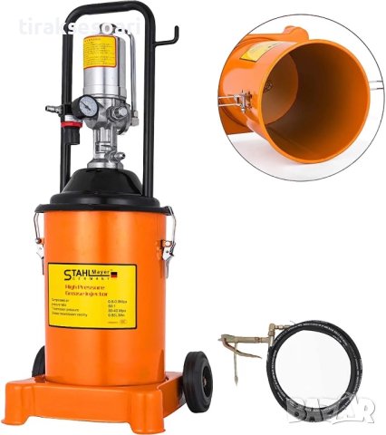 Пневматична мобилна помпа за гресиране STAHLMAYER , 12 л, 300-400 бара, снимка 2 - Други машини и части - 42211366