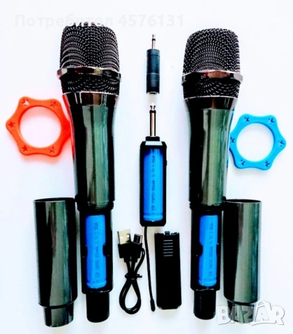Безжични микрофони с LED дисплей 32-v, снимка 8 - Микрофони - 51496260