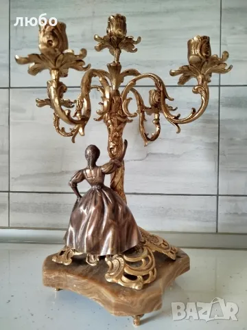 БРОНЗОВИ СВЕЩНИЦИ , снимка 12 - Други ценни предмети - 49245708