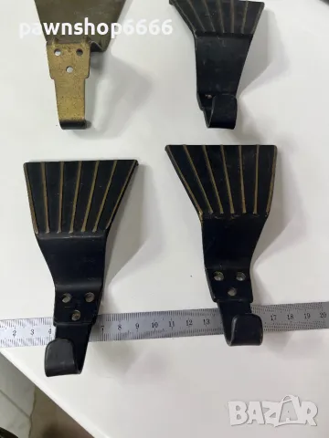 Четири броя винтидж месингови закачалки, снимка 8 - Закачалки - 47608144