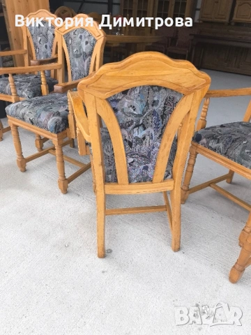 Комплект от 6 трапезни стола с подлакътници , снимка 10 - Столове - 53088231