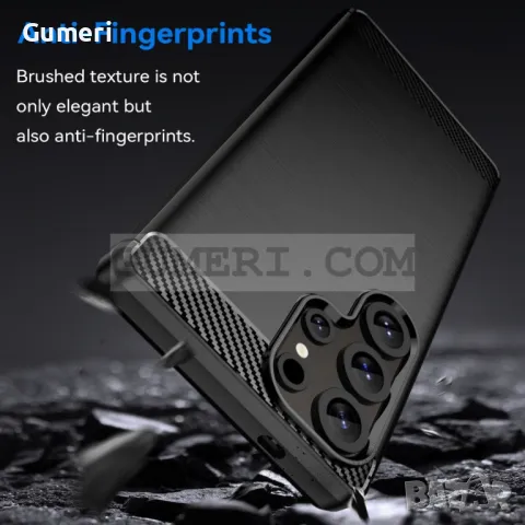 Samsung Galaxy S25 Ultra Противоударен Силиконов Гръб Карбон, снимка 6 - Калъфи, кейсове - 49221149