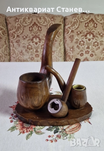 🌟🍂 Декоративен винтидж комплект с дървени лули 🍂🌟