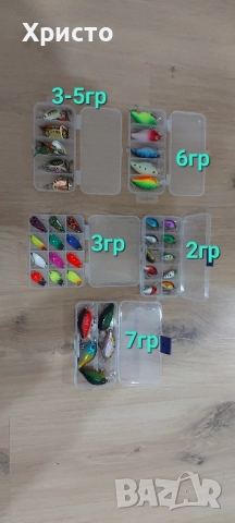 Нови примамки за спининг риболов, воблери, блесни, клатушки, въртящи блесни 