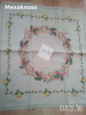 Ленено каре с ръчна бродерия"Коледа", снимка 6 - Гоблени - 34724657