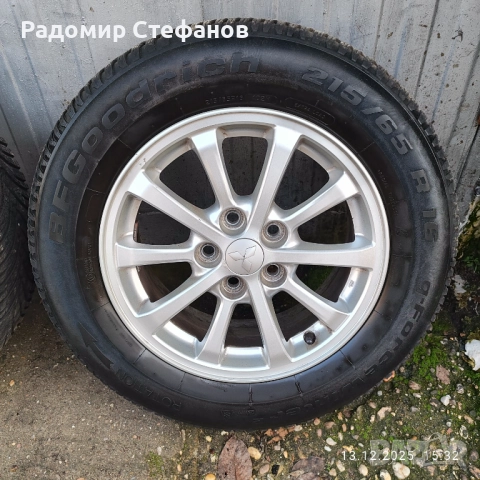 4бр. 16” Ориг. Джанти 5х114,3 за -MITSUBISHI- 6,5Jx16H 2.ET46 с зимни гуми  , снимка 2 - Гуми и джанти - 52776053
