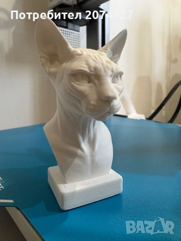 Sphynx Cat Bust /Канадски сфинкс котка, снимка 4 - Декорация за дома - 53369703