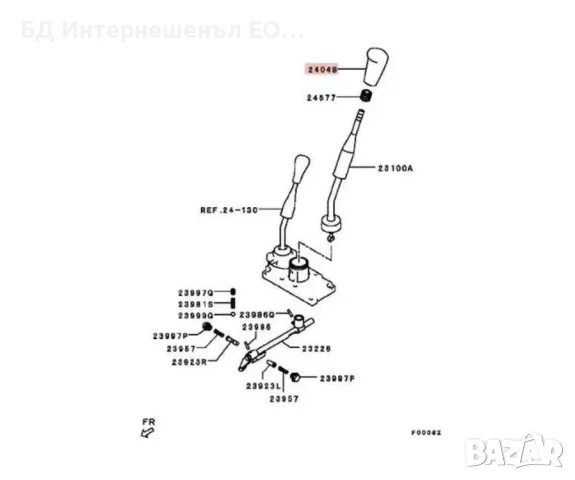2470A011XA  Топка за скоростен лост, Mitsubishi , L200, Черен, 5 скорости,, снимка 4 - Части - 51000806