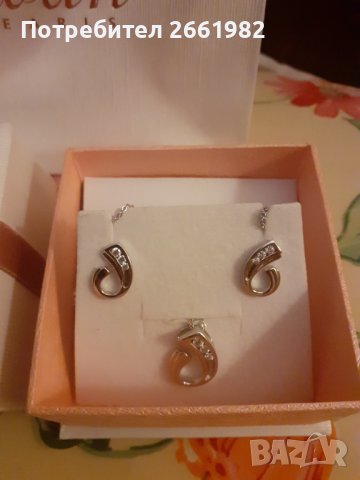 Сребърен комплект с цирконий -SWAN, снимка 2 - Бижутерийни комплекти - 42681440