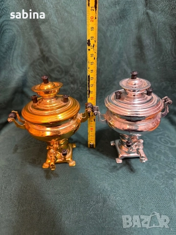 Винтидж руски сувенирни самовари, произведени в СССР около 1975 г, в два варианта, снимка 3 - Антикварни и старинни предмети - 52341093