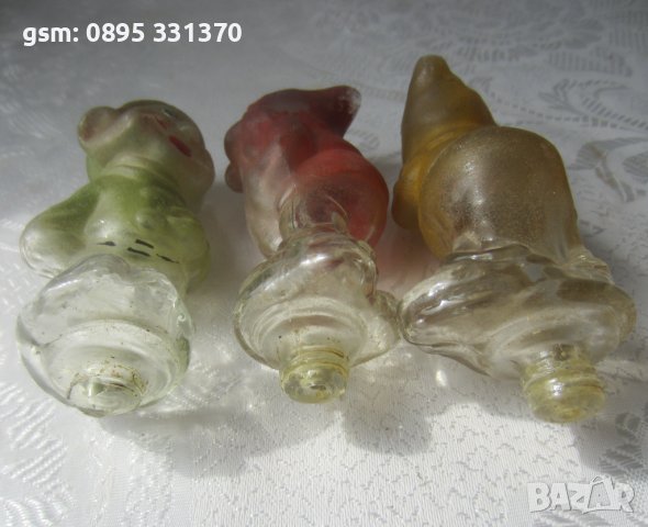 джуджета от стъкло, стъклени бутилки от парфюм, антика, снимка 11 - Други - 40421644