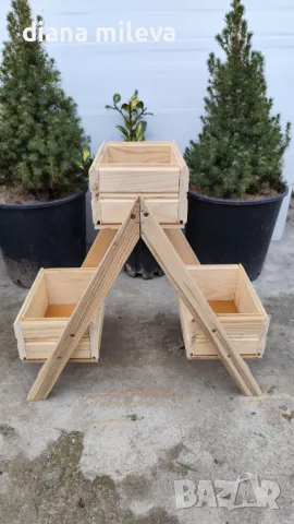 Дървен цветарник!!!, снимка 3 - Декорация за дома - 48445799