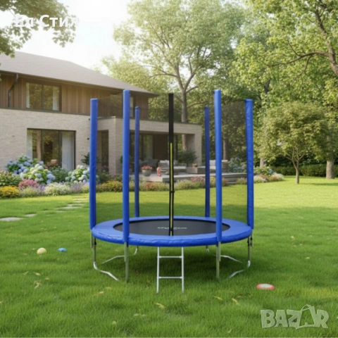 Батут с външна мрежа Jump 6ft - безопасно забавление и тренировка, снимка 3 - Други - 53563406