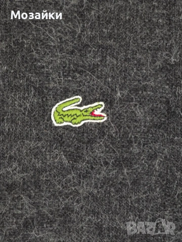 Винтидж вълнен пуловер Chemise Lacoste с Алпака Made in France | MSRP €250+ | Размер L/XL, снимка 3 - Пуловери - 53595843