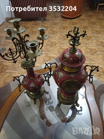 Френски каминен часовник, снимка 4 - Антикварни и старинни предмети - 53260668