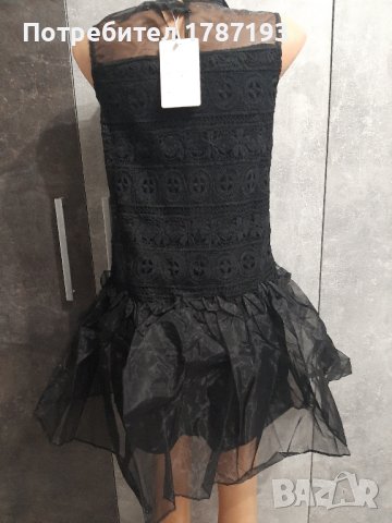 Нова черна рокля с панделка, снимка 6 - Рокли - 42477889