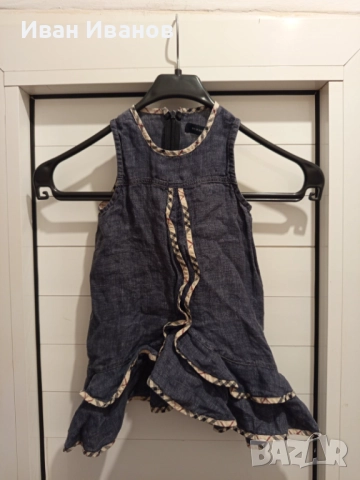 Оригинална детска рокля Burberry - размер 92