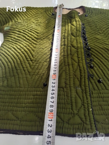 Стара възрожденска връхна дреха антерия носия - зелена, снимка 8 - Антикварни и старинни предмети - 53273486