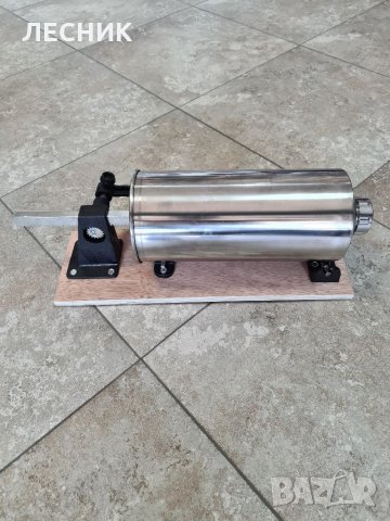 Пълначка за месо хоризонтална 4л с дървен плот, снимка 4 - Месомелачки - 34338516