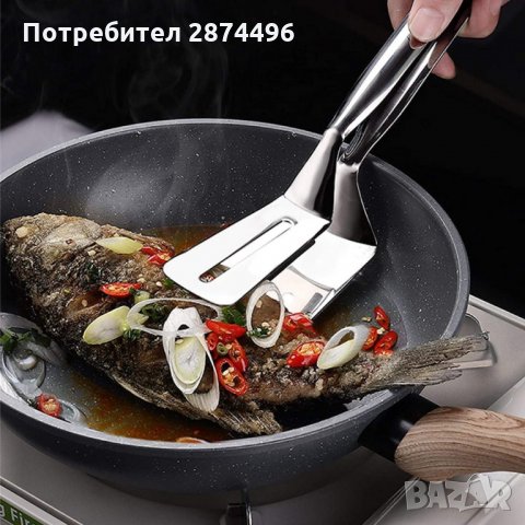 3119 Стоманена щипка за скара и сервиране, снимка 9 - Прибори за хранене, готвене и сервиране - 35764372