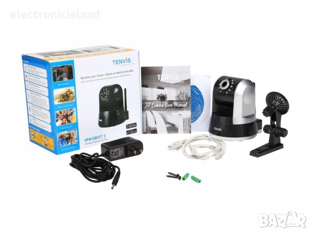 IP камера бебефон Tenvis IP ROBOT 3, PTZ, 720P, 3.6мм обектив, WLAN, H.264, IR осветяване, снимка 11 - IP камери - 34713144
