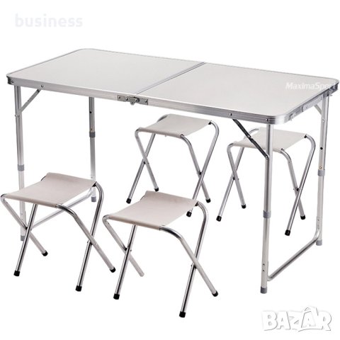 Сгъваема къмпинг маса с 4ри стола, снимка 1 - Къмпинг мебели - 42214153