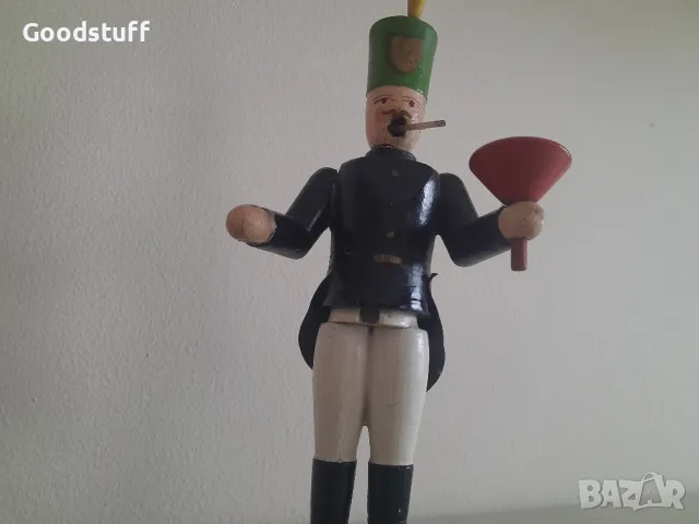 Свещник, немски войник, дървен, фигура,

