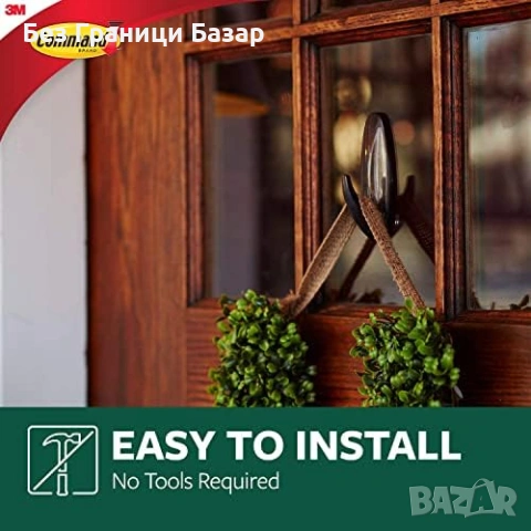 Нова Метална бронзова кука Command за венци и табели без пробиване външна употреба, снимка 2 - Други стоки за дома - 53156608