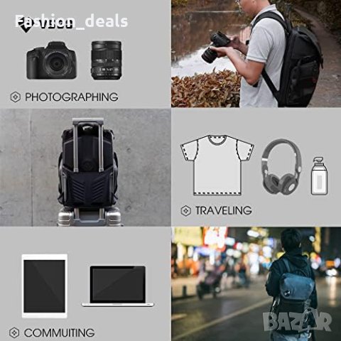 Нова Професионална раница VSGO за камера фотоапарат Sony Canon Nikon аксесоари за статив за обективи, снимка 8 - Чанти, стативи, аксесоари - 42499015