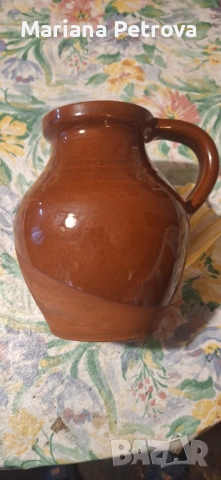 Керамично гърне за боб с дръжка, снимка 3 - Съдове за готвене - 53244222