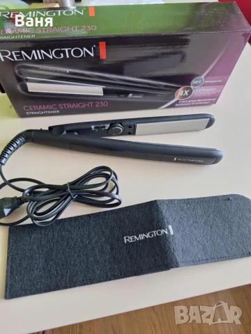 Преса за коса REMINGTON S3500, 230 градуса, Керамично покритие, Турмалин, Черна
