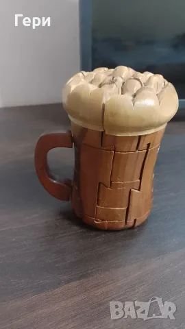 3D дървен пъзел бирена чаша