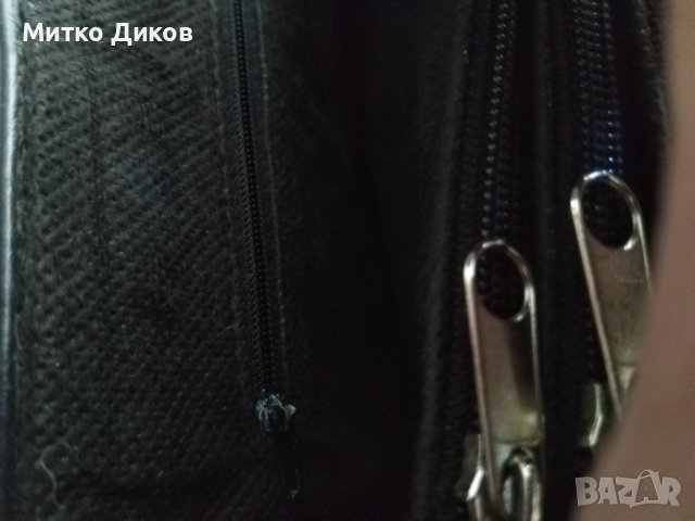 Чанта кожена през рамо женска с 5 прегради с цип 270х215х130мм, снимка 12 - Чанти - 41937157