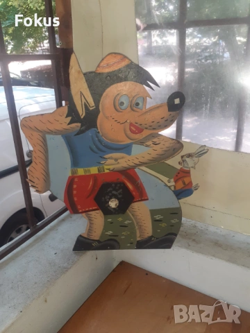 Стара бълг.метална мишена играчка от стрелбище Ну Погоди, снимка 2 - Антикварни и старинни предмети - 53275184