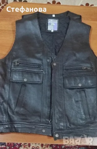 Кожени елеци два броя, снимка 4 - Якета - 47819356