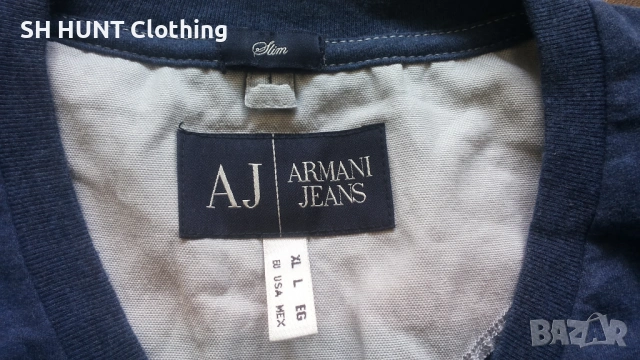 ARMANI JEANS Slim T-Shirt Original Размер M мъжка оригинална тениска 24-67, снимка 6 - Тениски - 53296359