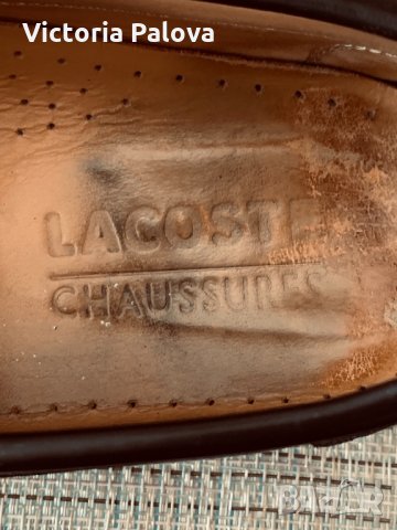 Кожени маркови обувки- лоуфъри LACOSTE, снимка 6 - Ежедневни обувки - 36029674
