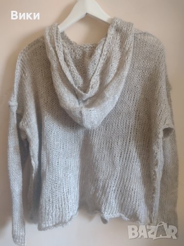 Ръчно плетена спорно елегантна лятна блуза с качулка , снимка 5 - Блузи с дълъг ръкав и пуловери - 41402452