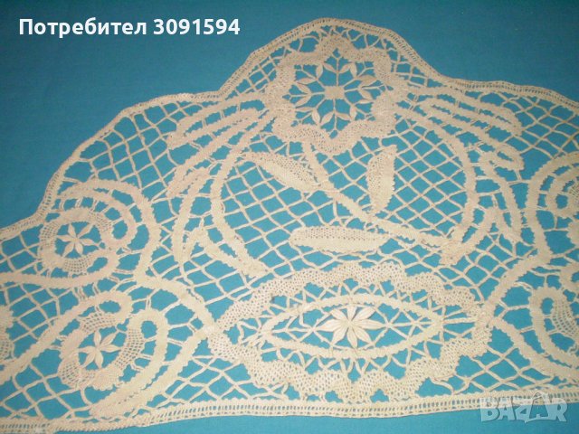 Стар  мотив-  покривка брюкселска дантела, снимка 5 - Други ценни предмети - 42275529