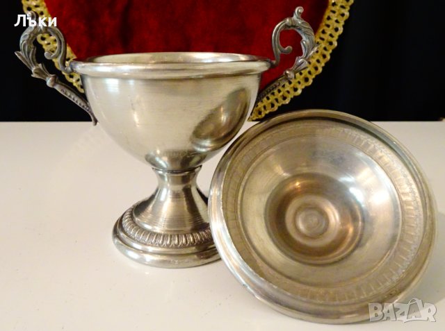 Захарница,чаша от калай Холандия. , снимка 3 - Антикварни и старинни предмети - 42626260