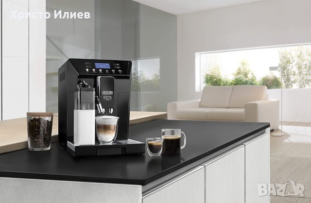 Кафеавтомат Delonghi Eletta Evo 46.860 с кана за Мляко Lattecrema кафемашина Каферобот, снимка 3 - Кафемашини - 40647626